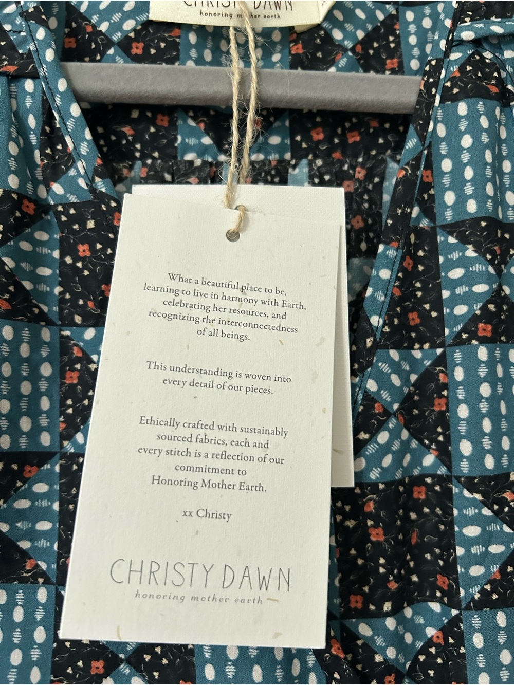 NWT Christy Dawn Star Quilt Slate Dawn Dress - Picture 4 of 5